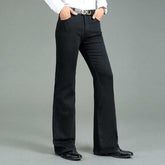 Men's Winter Thick Horned Jeans Warm Thicken Plus Velvet Flare Pants - Acapparelstore